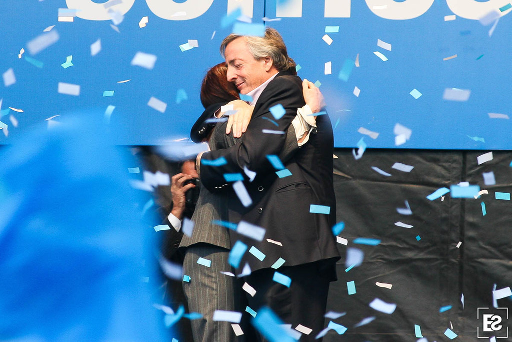 Estanislao Santos fotógrafo | Registro fotográfico: Néstor Kirchner en movilización en Argentina